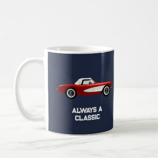 Personalisierte Vintage Classic Corvette Kaffeetasse