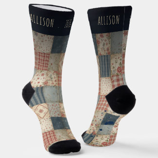 Personalisierte Vintage-Erinnerungsdecke mit indiv Socken
