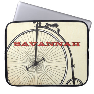 Personalisierte Vintage Fahrrad-Liebe 15 Zoll Lapt Laptopschutzhülle