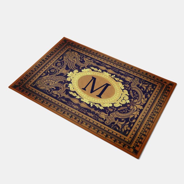 Personalisierte Vintage Familienzusammenstellung Fußmatte (Schrägansicht)