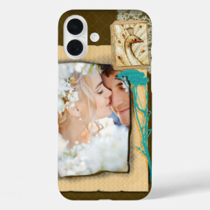 Personalisierte Vintage FotoCollage iPhone 16 Plus Hülle