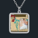 Personalisierte Vintage FotoCollage Versilberte Kette<br><div class="desc">Personalisierte Vintage FotoCollage</div>