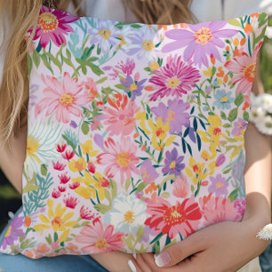 Personalisierte Vintage Frühlingsblüte Kissen
