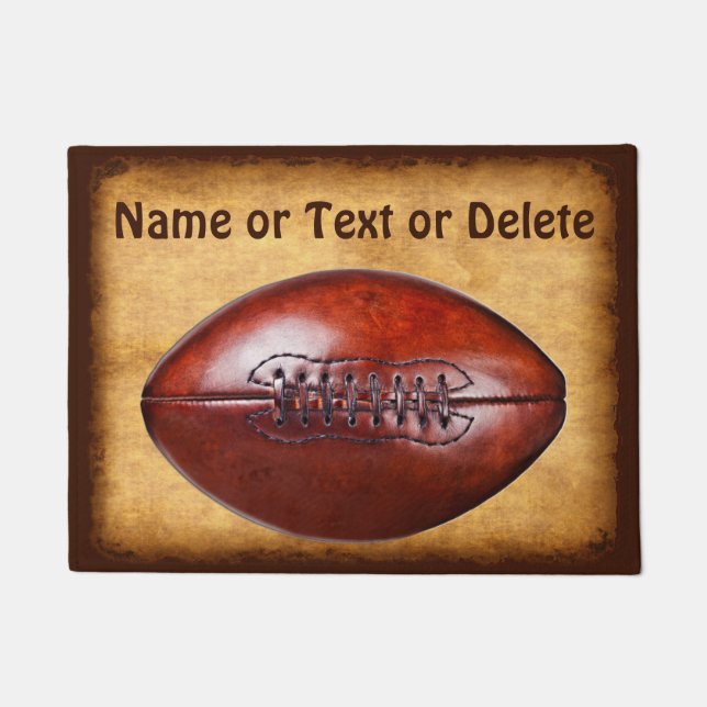PERSONALISIERTE Vintage Fußball-Tür-Matte Fußmatte (Vorderseite)