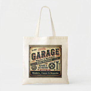 Personalisierte Vintage-Garagen-Tasche Tragetasche