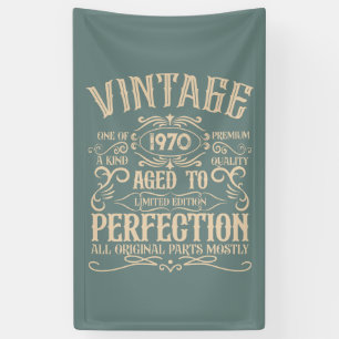 Personalisierte Vintage Geburtstagsfeier - Whisky- Banner