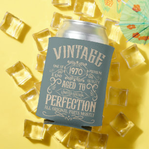 Personalisierte Vintage Geburtstagsfeier - Whisky- Dosenkühler