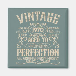 Personalisierte Vintage Geburtstagsfeier - Whisky- Magnet