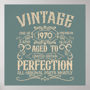 Personalisierte Vintage Geburtstagsfeier - Whisky- Poster
