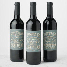 Personalisierte Vintage Geburtstagsfeier - Whisky- Weinetikett