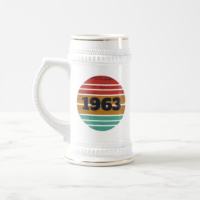 Personalisierte Vintage Geburtstagsgeschenke Bierglas (Links)