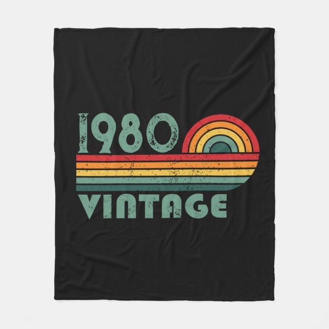 Personalisierte Vintage Geburtstagsgeschenke Fleecedecke (Vorderseite)