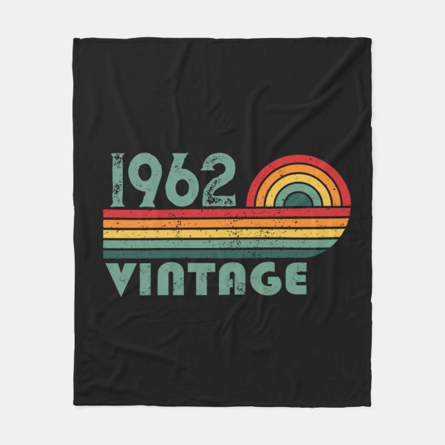 Personalisierte Vintage Geburtstagsgeschenke Fleecedecke (Vorderseite)
