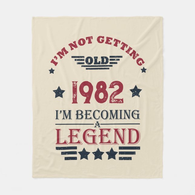 Personalisierte Vintage Geburtstagsgeschenke Fleecedecke (Vorderseite)