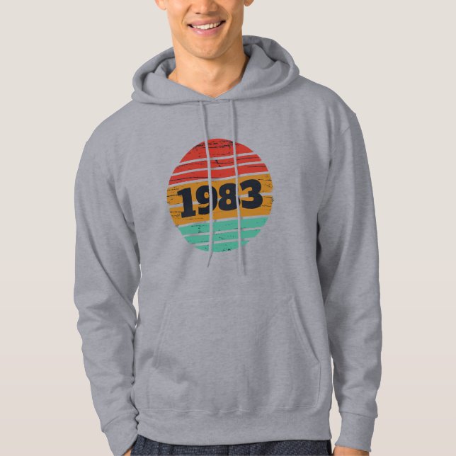 Personalisierte Vintage Geburtstagsgeschenke Hoodie (Vorderseite)