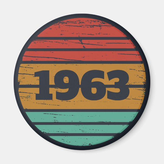 Personalisierte Vintage Geburtstagsgeschenke Magnet (Vorne)