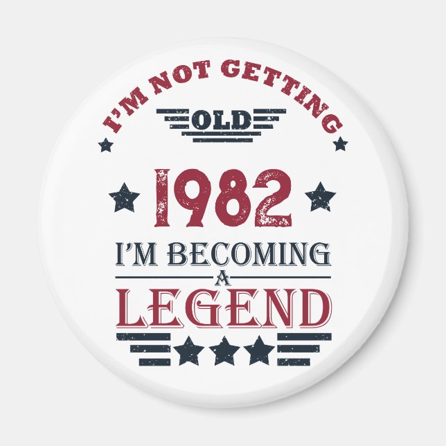 Personalisierte Vintage Geburtstagsgeschenke Magnet (Vorne)