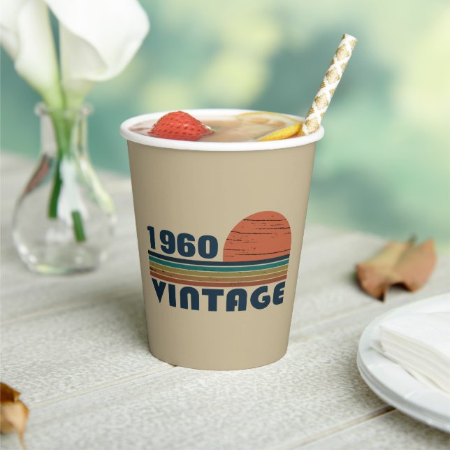 Personalisierte Vintage Geburtstagsgeschenke Pappbecher (In Situ)