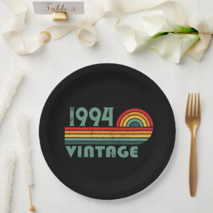 Personalisierte Vintage Geburtstagsgeschenke Pappteller