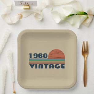 Personalisierte Vintage Geburtstagsgeschenke Pappteller