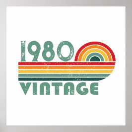 Personalisierte Vintage Geburtstagsgeschenke Poster