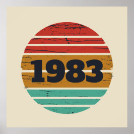 Personalisierte Vintage Geburtstagsgeschenke Poster