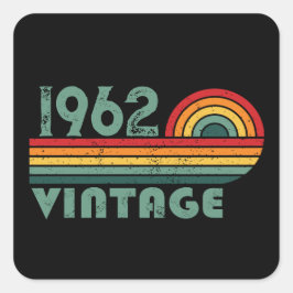 Personalisierte Vintage Geburtstagsgeschenke Quadratischer Aufkleber