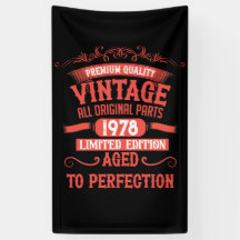 Personalisierte Vintage Geburtstagsgeschenke rot