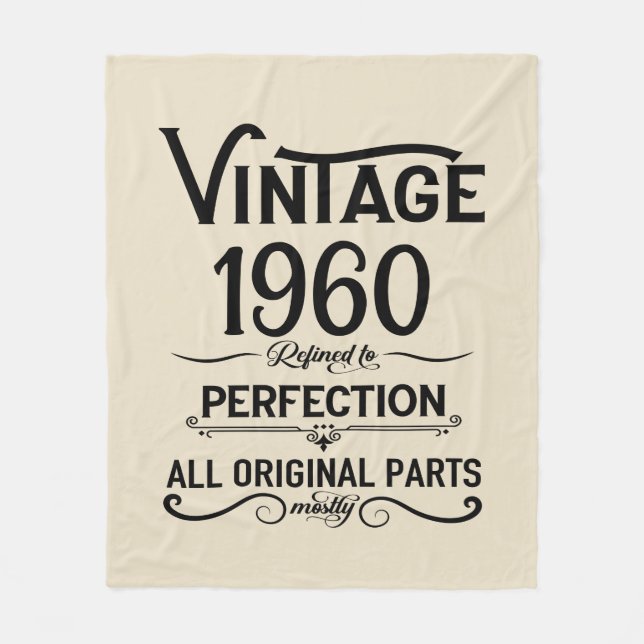 Personalisierte Vintage Geburtstagsgeschenke schwa Fleecedecke (Vorderseite)