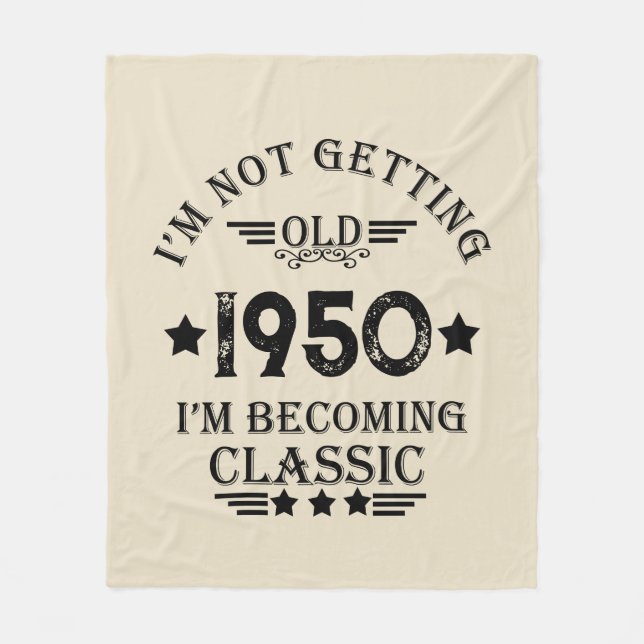Personalisierte Vintage Geburtstagsgeschenke schwa Fleecedecke (Vorderseite)