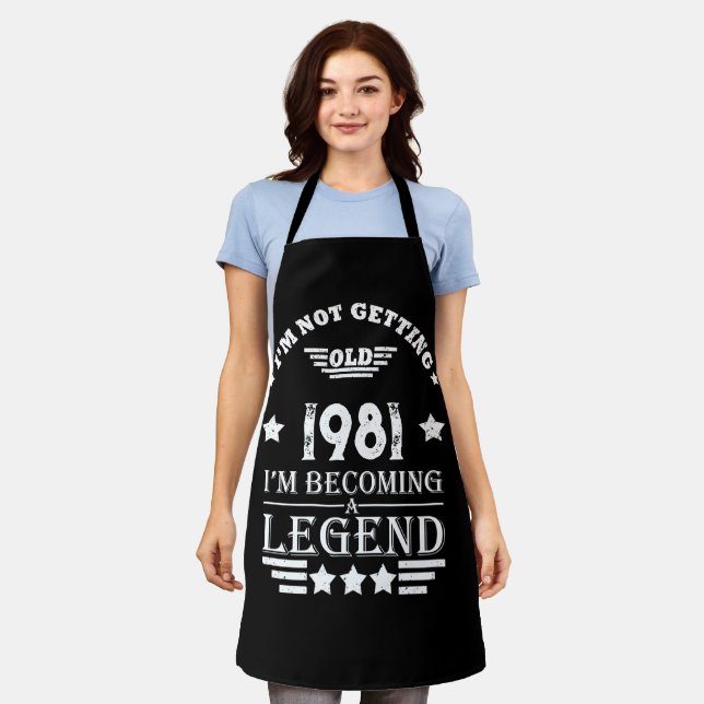 Personalisierte Vintage Geburtstagsgeschenke Schwa Schürze (Getragen)