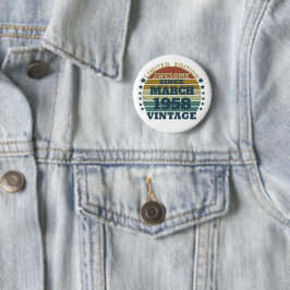 Personalisierte Vintage Geburtstagsgeschenkidee Button