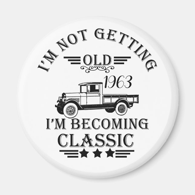 Personalisierte Vintage Geburtstagsgeschenkidee Magnet (Vorne)