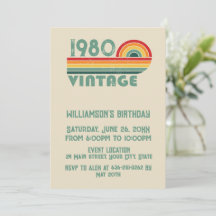 Personalisierte Vintage Geburtstagsparty
