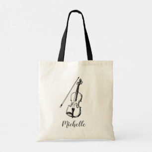 Personalisierte Vintage-Geige musikalisch Tragetasche