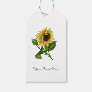 Personalisierte Vintage Gelbblüte Geschenkanhänger