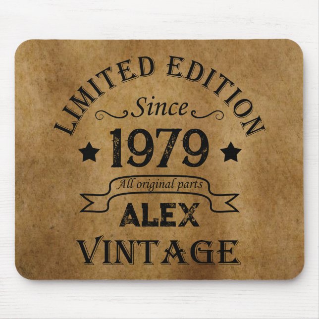Personalisierte Vintage Geschenke zum 45. Geburtst Mousepad (Vorne)