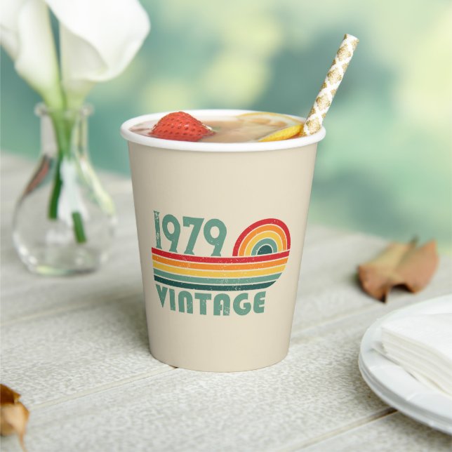Personalisierte Vintage Geschenke zum 45. Geburtst Pappbecher (In Situ)