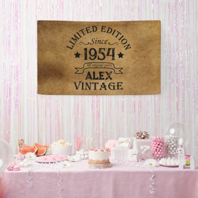 Personalisierte Vintage Geschenke zum 70. Geburtst Banner (Party)