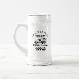 Personalisierte Vintage Geschenke zum 75. Geburtst Bierglas