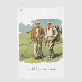 Personalisierte Vintage Golfer Golfhandtuch
