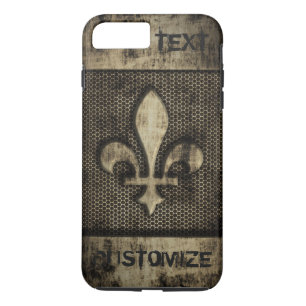 Personalisierte Vintage Grunge Fleur De Lis Case-Mate iPhone Hülle