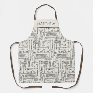 Personalisierte Vintage-Handwerkzeuge Muster Schürze