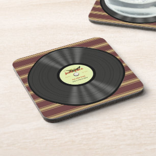 Personalisierte Vintage Jazz-Vinylaufzeichnung Untersetzer