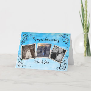 Personalisierte Vintage Jubiläumsfotokarte Karte