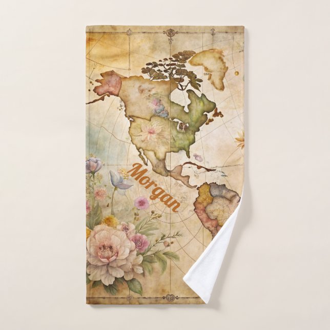 Personalisierte Vintage Karte Handtuch (Handtuch)