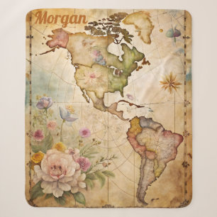 Personalisierte Vintage Karte Sherpadecke
