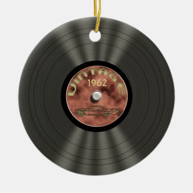 Personalisierte Vintage Keramik Ornament (Vorne)