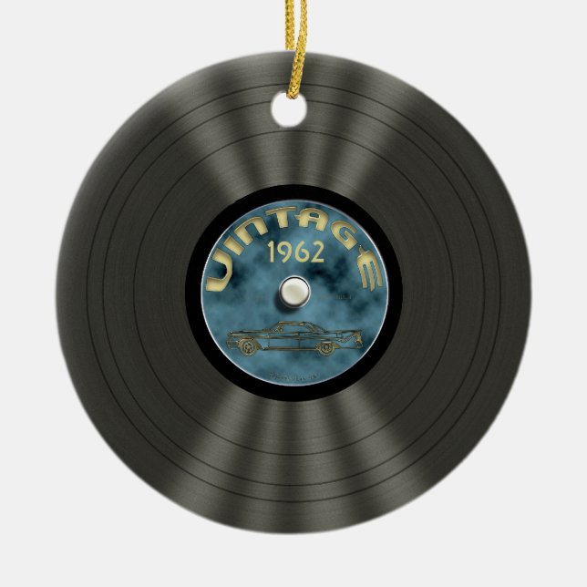 Personalisierte Vintage Keramik Ornament (Vorne)