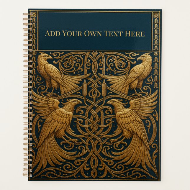 Personalisierte Vintage-Kunst im Jugendstil  Planer (Vorderseite)